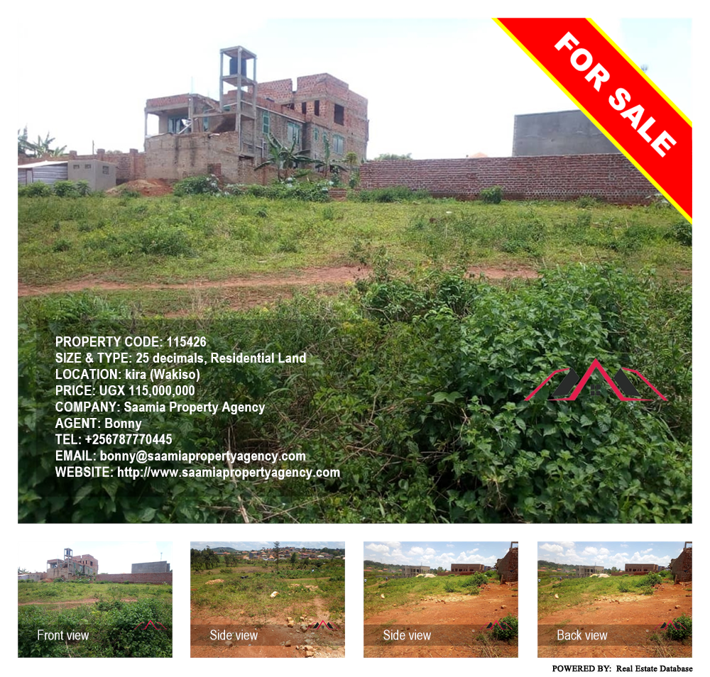 Residential Land  for sale in Kira Wakiso Uganda, code: 115426