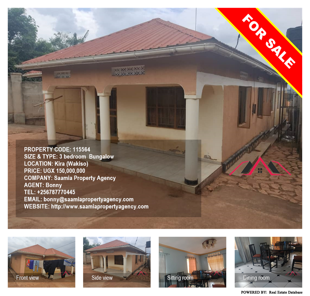 3 bedroom Bungalow  for sale in Kira Wakiso Uganda, code: 115564