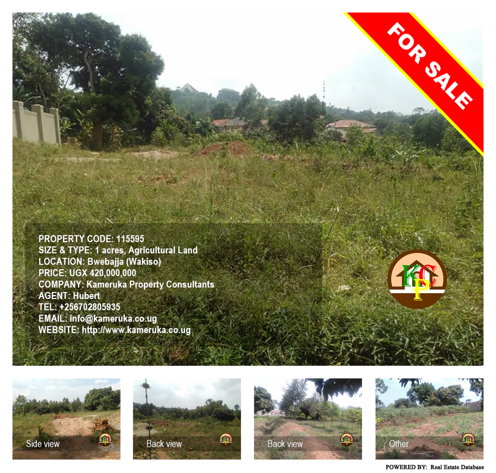 Agricultural Land  for sale in Bwebajja Wakiso Uganda, code: 115595