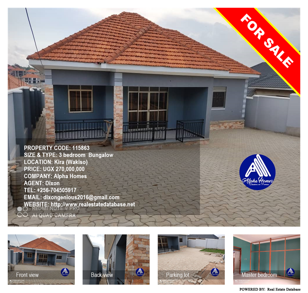 3 bedroom Bungalow  for sale in Kira Wakiso Uganda, code: 115863