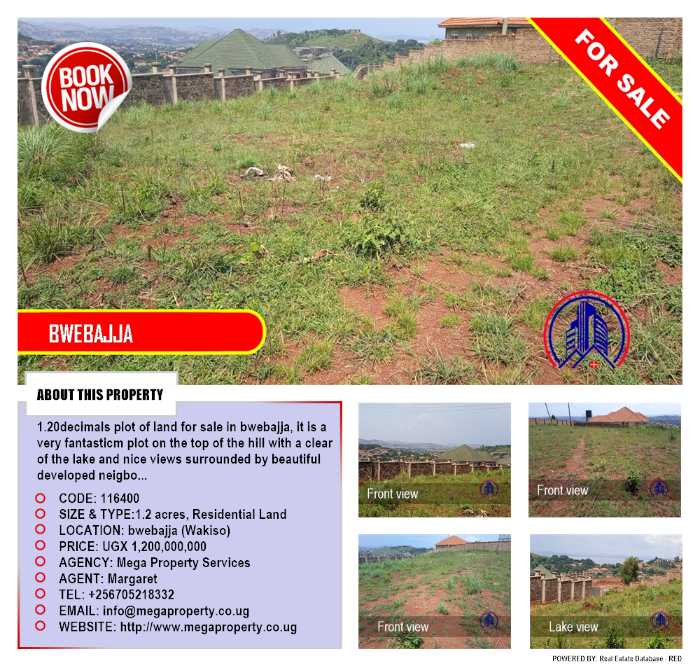 Residential Land  for sale in Bwebajja Wakiso Uganda, code: 116400