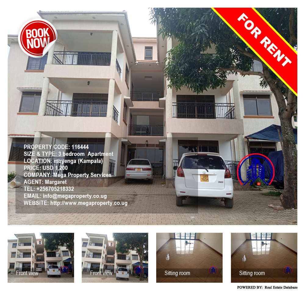 3 bedroom Apartment  for rent in Muyenga Kampala Uganda, code: 116444