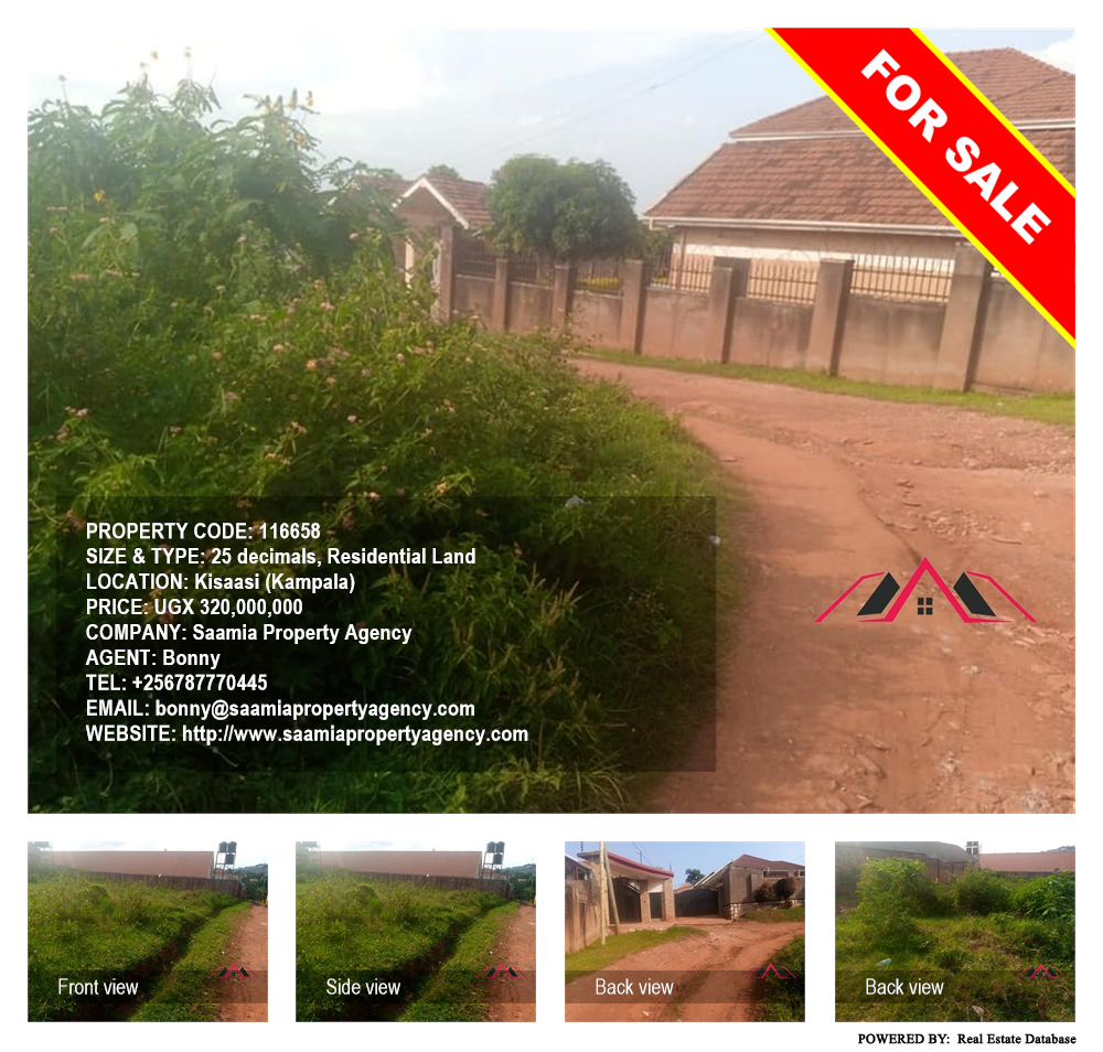 Residential Land  for sale in Kisaasi Kampala Uganda, code: 116658