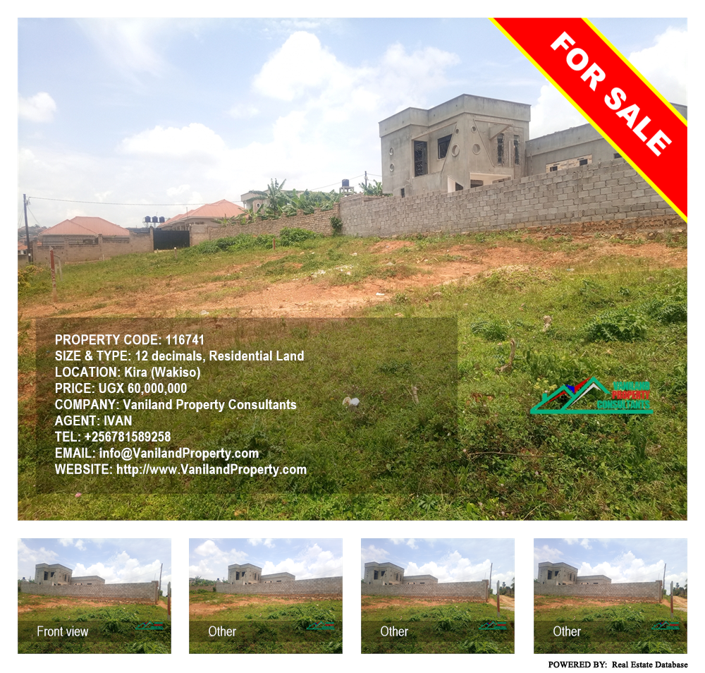 Residential Land  for sale in Kira Wakiso Uganda, code: 116741