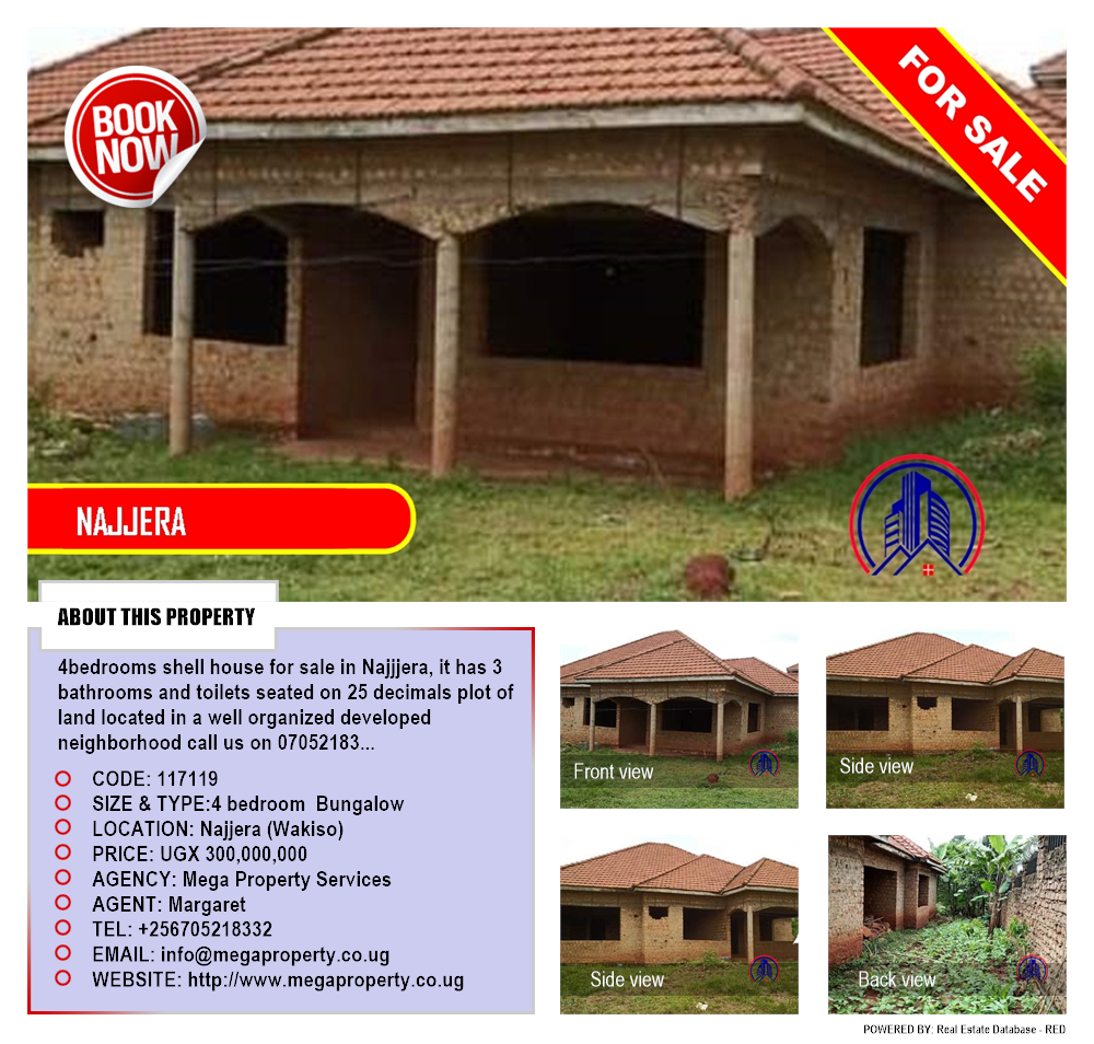 4 bedroom Bungalow  for sale in Najjera Wakiso Uganda, code: 117119