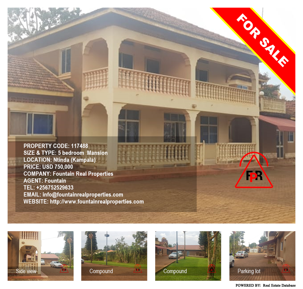 5 bedroom Mansion  for sale in Ntinda Kampala Uganda, code: 117488