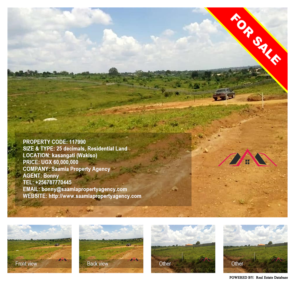 Residential Land  for sale in Kasangati Wakiso Uganda, code: 117990