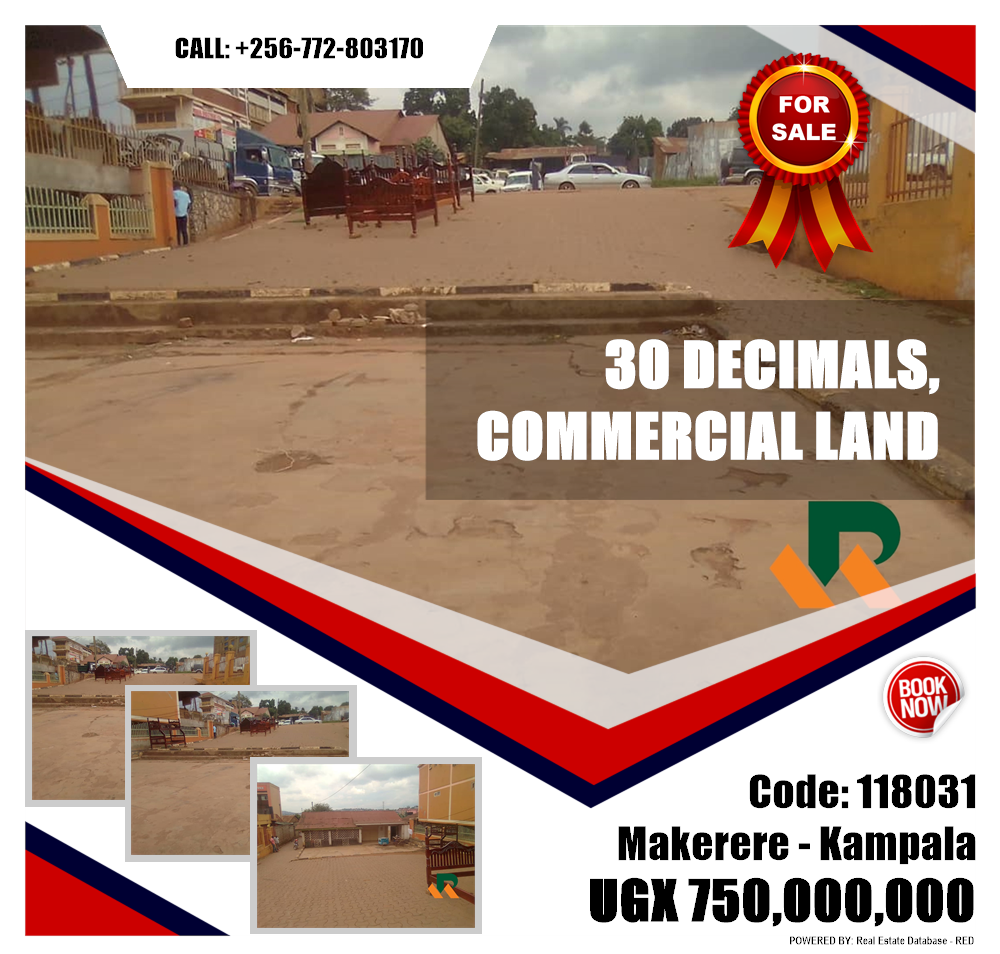 Commercial Land  for sale in Makerere Kampala Uganda, code: 118031