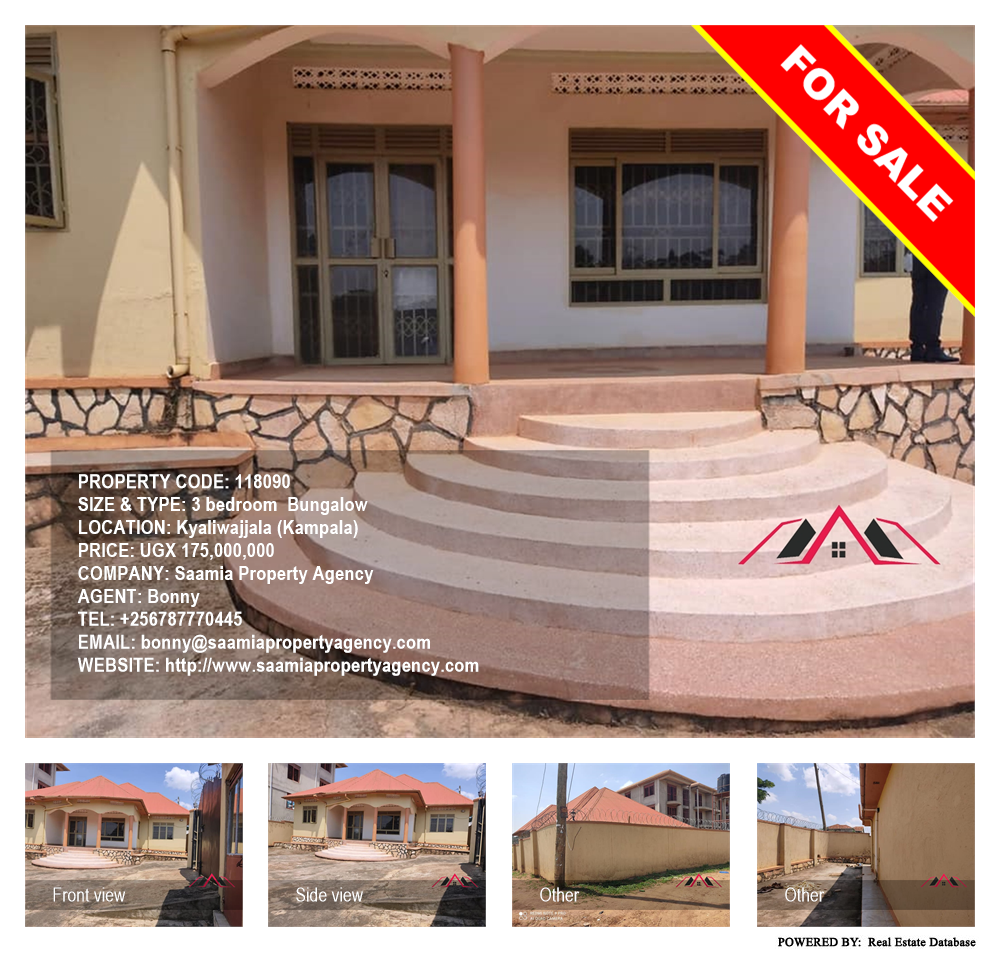 3 bedroom Bungalow  for sale in Kyaliwajjala Kampala Uganda, code: 118090