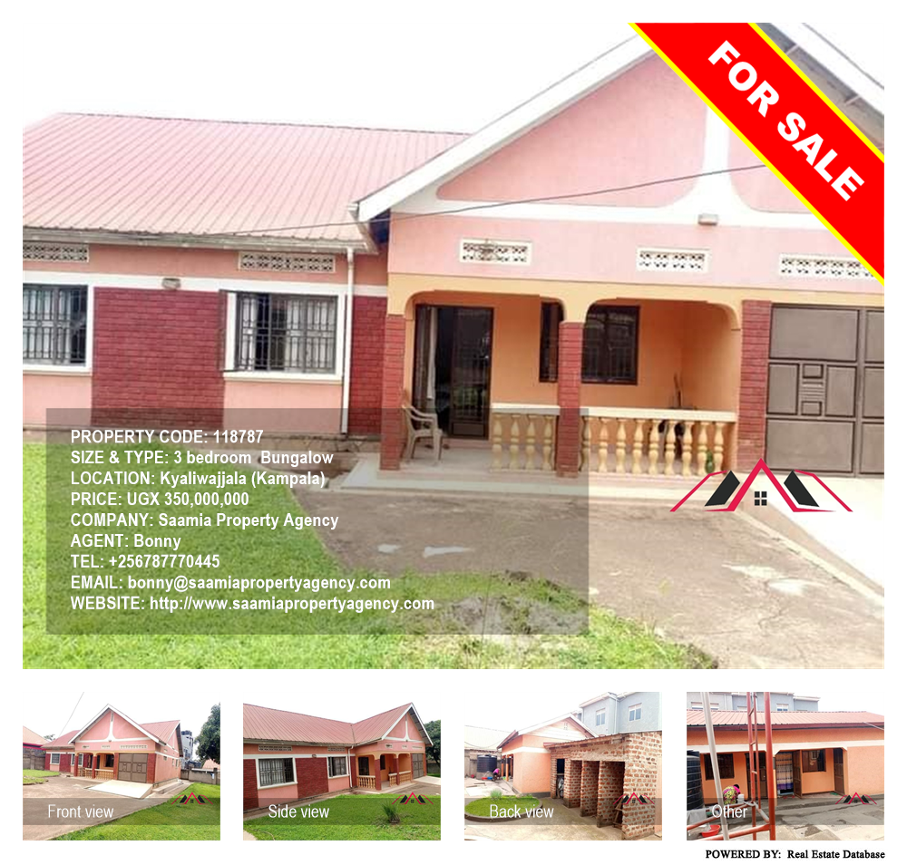 3 bedroom Bungalow  for sale in Kyaliwajjala Kampala Uganda, code: 118787