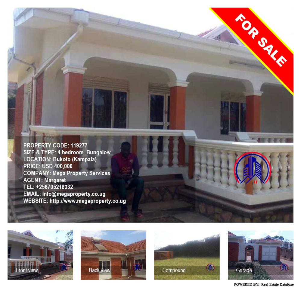 4 bedroom Bungalow  for sale in Bukoto Kampala Uganda, code: 119277