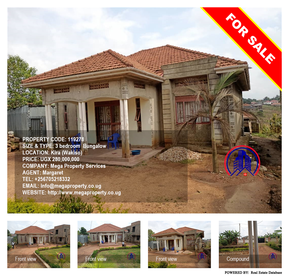 3 bedroom Bungalow  for sale in Kira Wakiso Uganda, code: 119278