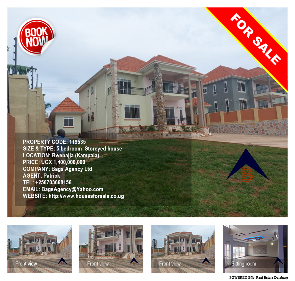 5 bedroom Storeyed house  for sale in Bwebajja Kampala Uganda, code: 119535