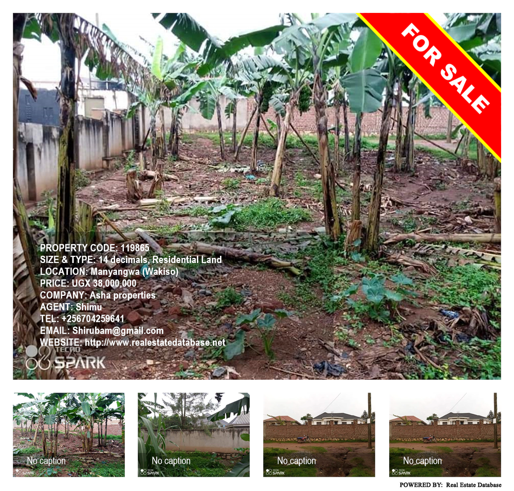 Residential Land  for sale in Manyangwa Wakiso Uganda, code: 119865