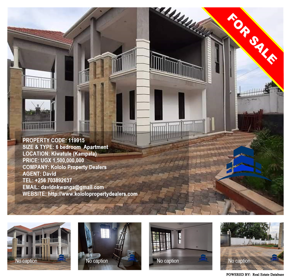 6 bedroom Apartment  for sale in Kiwaatule Kampala Uganda, code: 119915