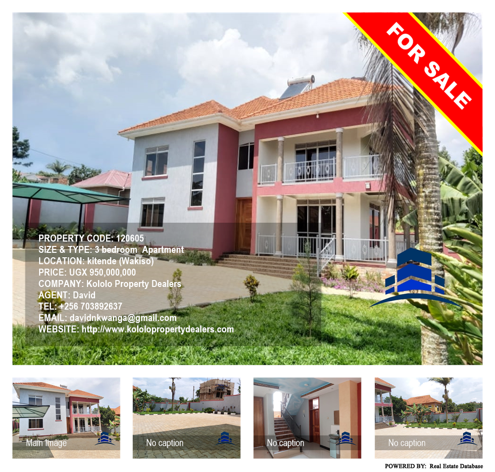 3 bedroom Apartment  for sale in Kitende Wakiso Uganda, code: 120605