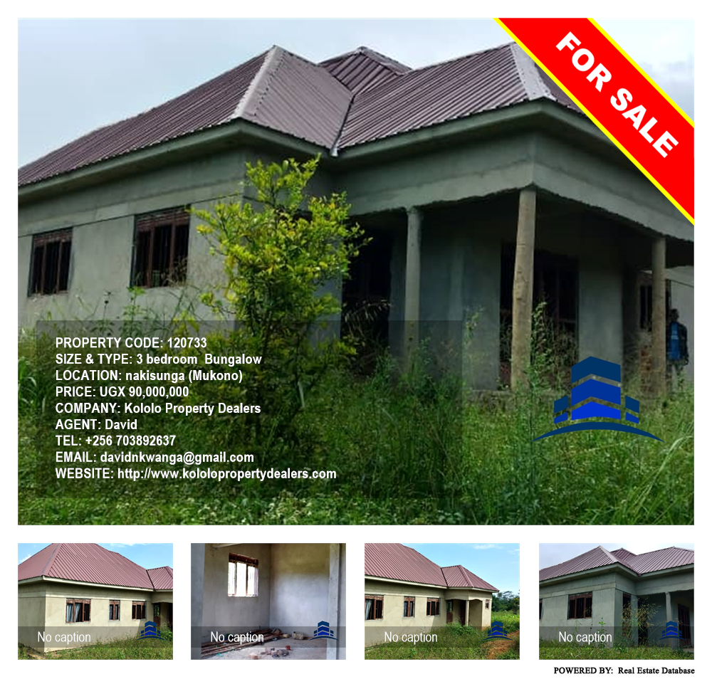 3 bedroom Bungalow  for sale in Nakisunga Mukono Uganda, code: 120733