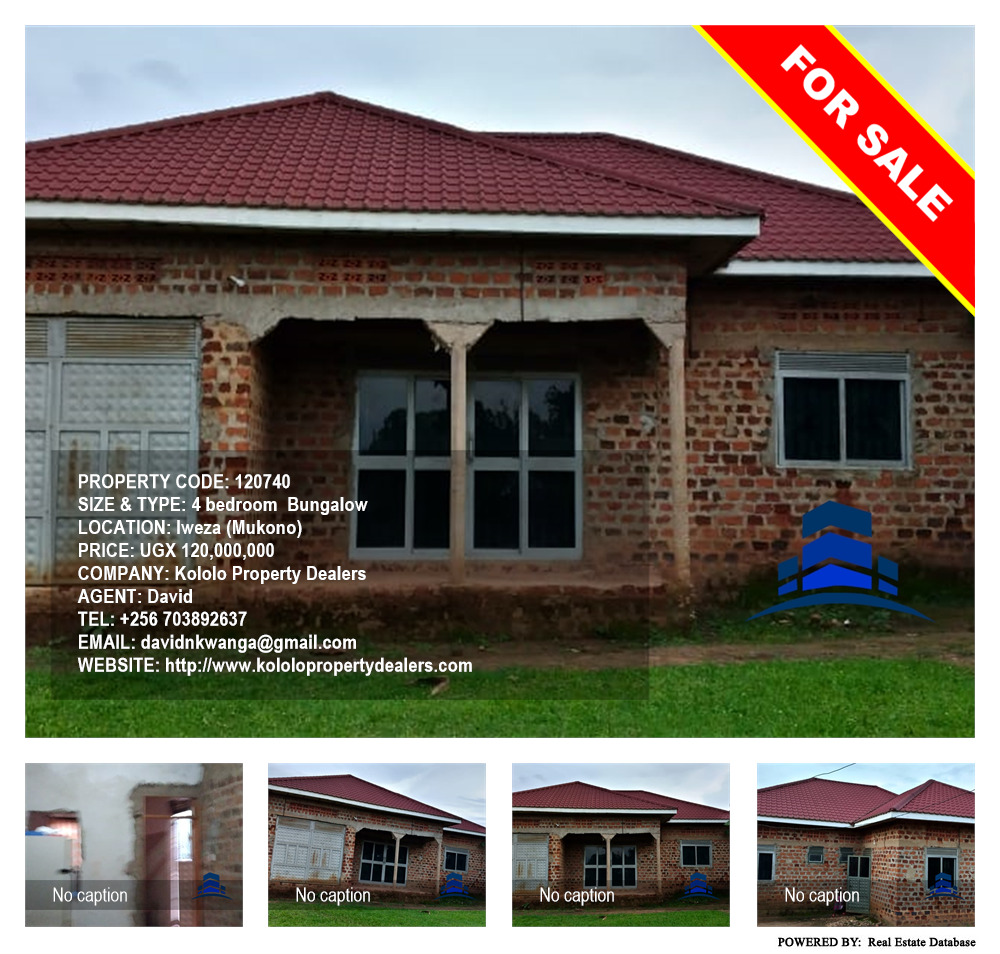 4 bedroom Bungalow  for sale in Lweza Mukono Uganda, code: 120740