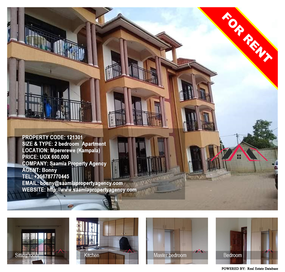 2 bedroom Apartment  for rent in Mpererewe Kampala Uganda, code: 121301