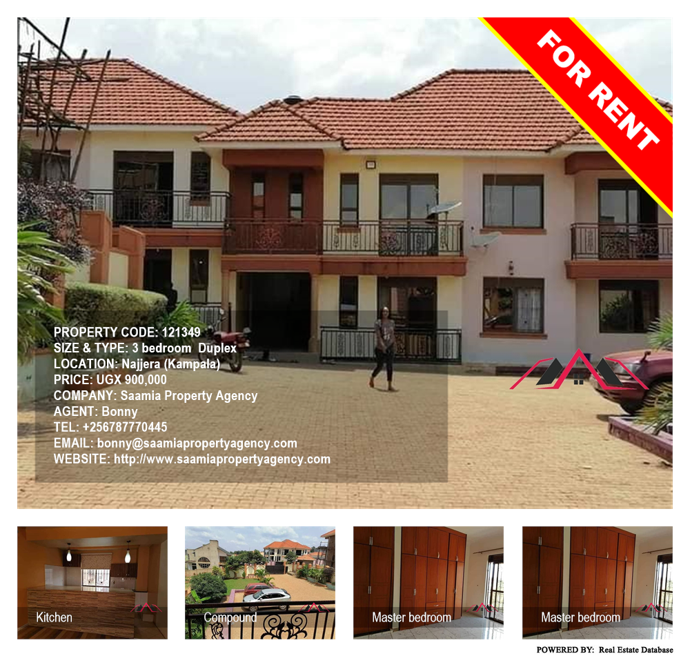 3 bedroom Duplex  for rent in Najjera Kampala Uganda, code: 121349