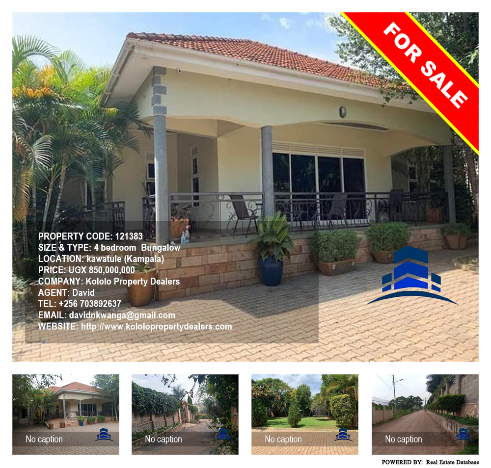 4 bedroom Bungalow  for sale in Kiwaatule Kampala Uganda, code: 121383