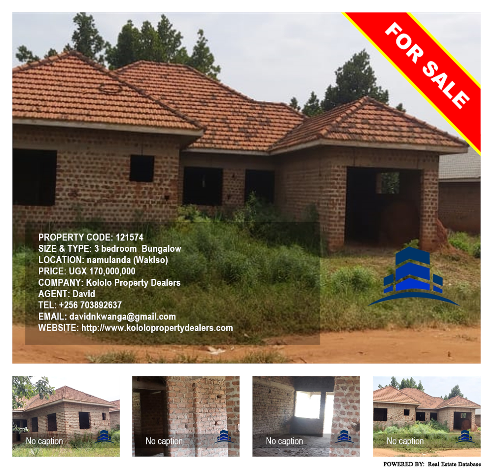 3 bedroom Bungalow  for sale in Namulanda Wakiso Uganda, code: 121574