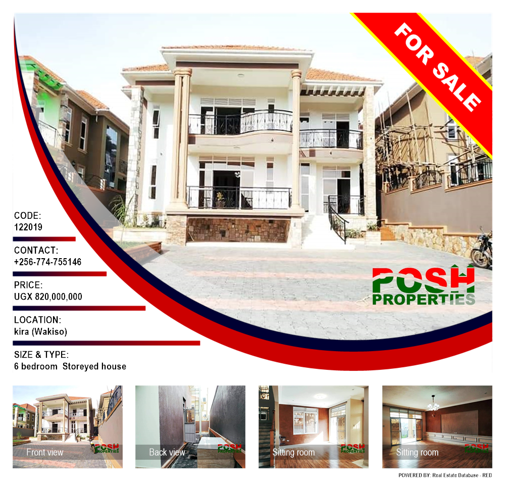 6 bedroom Storeyed house  for sale in Kira Wakiso Uganda, code: 122019