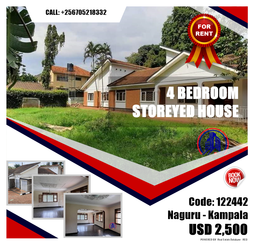 4 bedroom Storeyed house  for rent in Naguru Kampala Uganda, code: 122442