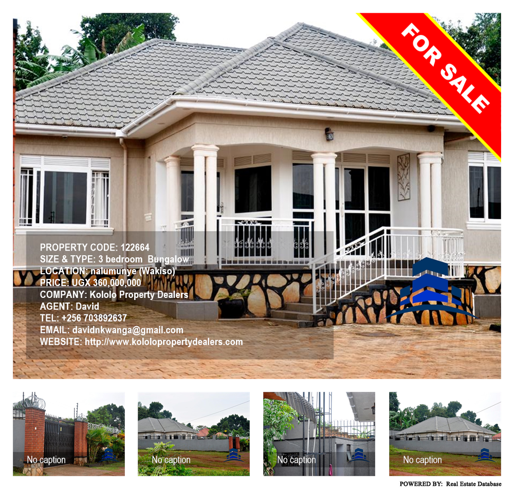 3 bedroom Bungalow  for sale in Nalumunye Wakiso Uganda, code: 122664