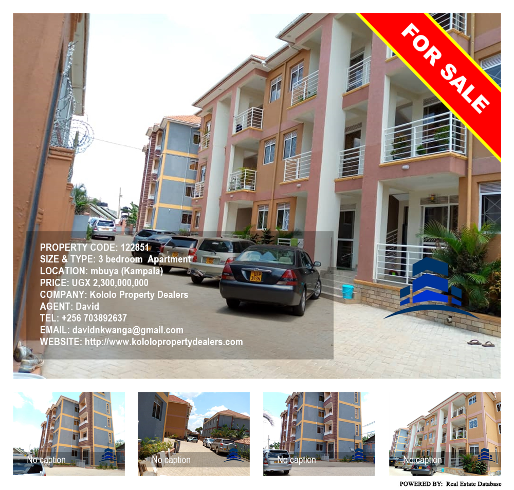 3 bedroom Apartment  for sale in Mbuya Kampala Uganda, code: 122851