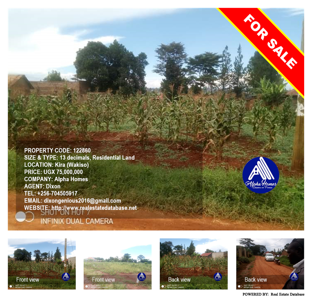 Residential Land  for sale in Kira Wakiso Uganda, code: 122860