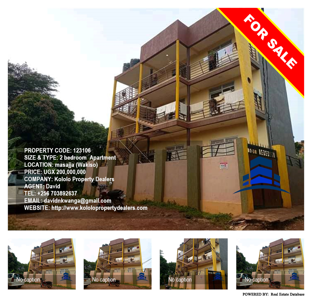2 bedroom Apartment  for sale in Masajja Wakiso Uganda, code: 123106