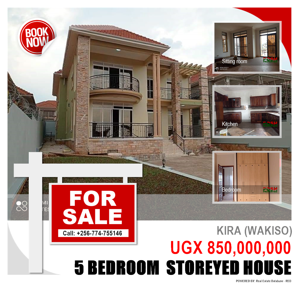 5 bedroom Storeyed house  for sale in Kira Wakiso Uganda, code: 123415