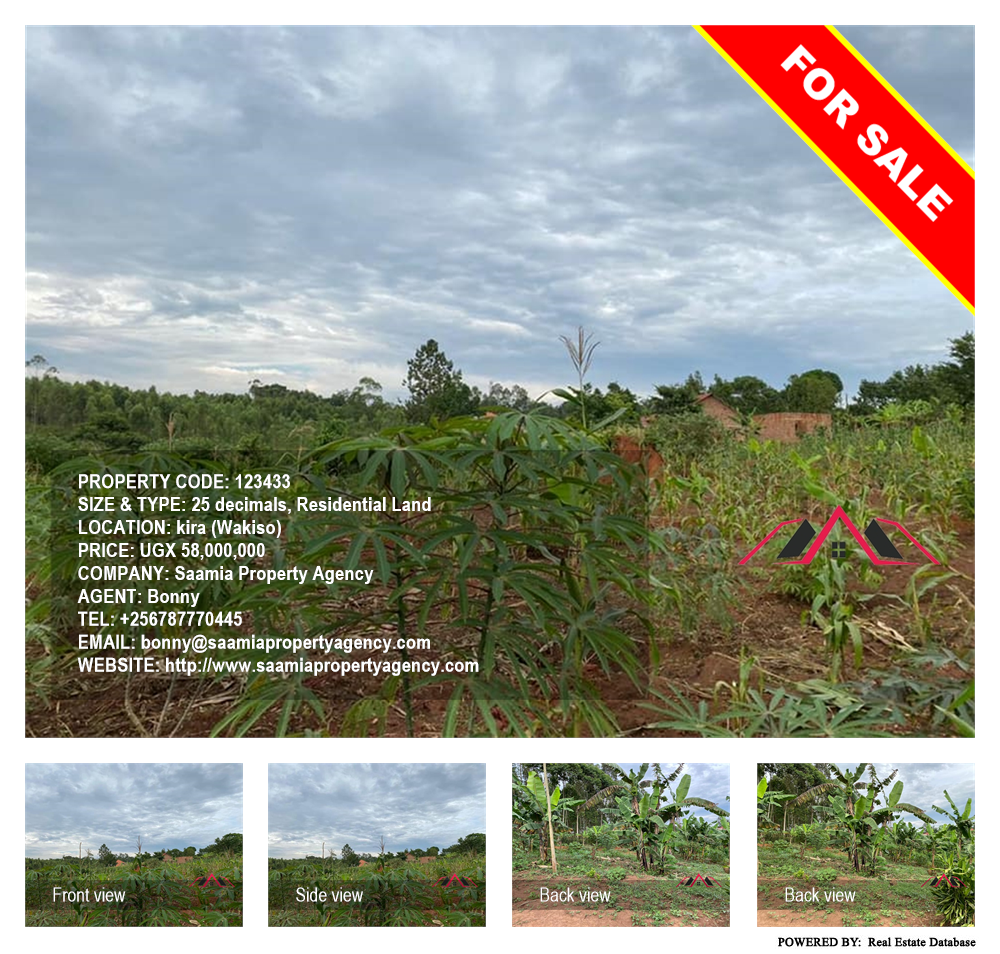 Residential Land  for sale in Kira Wakiso Uganda, code: 123433
