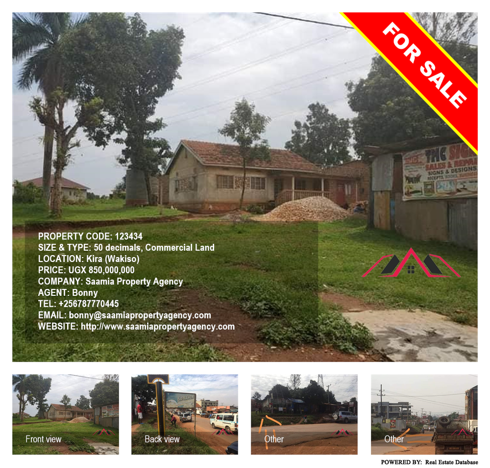 Commercial Land  for sale in Kira Wakiso Uganda, code: 123434