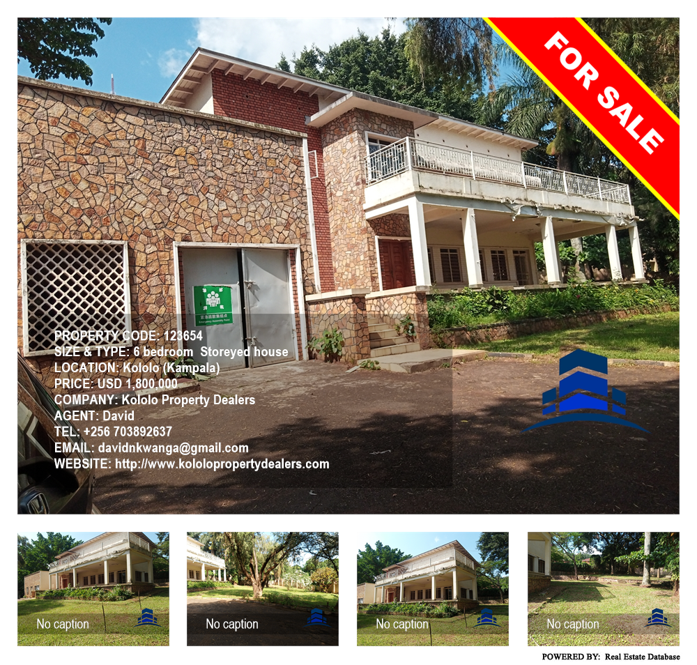 6 bedroom Storeyed house  for sale in Kololo Kampala Uganda, code: 123654