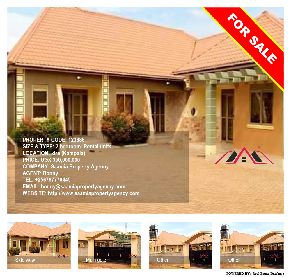 2 bedroom Rental units  for sale in Kira Kampala Uganda, code: 123686