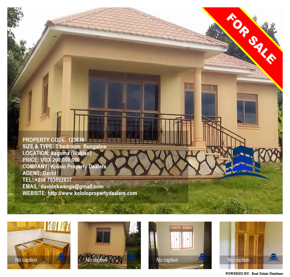 3 bedroom Bungalow  for sale in Kagoma Wakiso Uganda, code: 123836