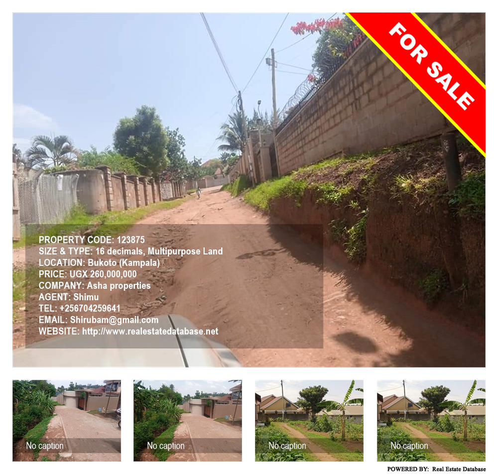 Multipurpose Land  for sale in Bukoto Kampala Uganda, code: 123875