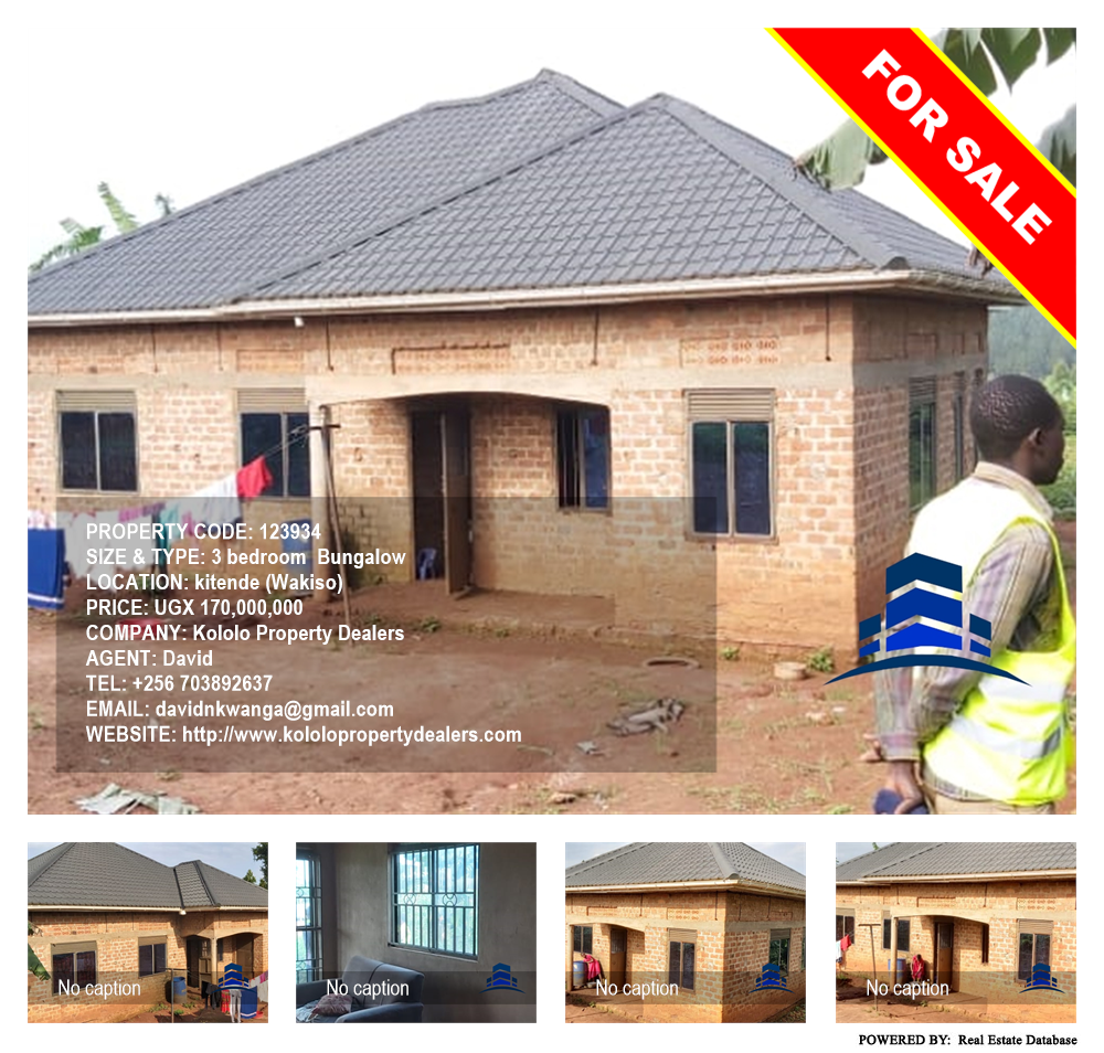 3 bedroom Bungalow  for sale in Kitende Wakiso Uganda, code: 123934