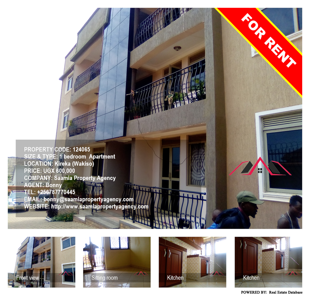 1 bedroom Apartment  for rent in Kireka Wakiso Uganda, code: 124065