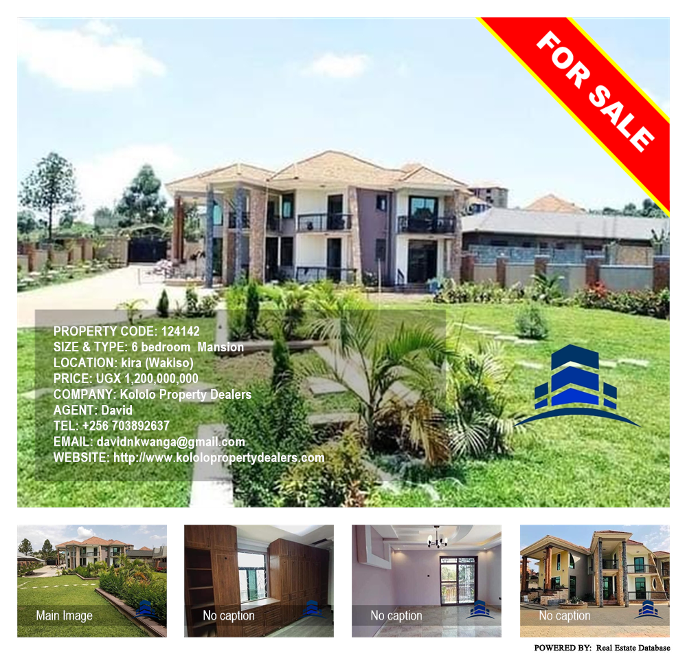 6 bedroom Mansion  for sale in Kira Wakiso Uganda, code: 124142