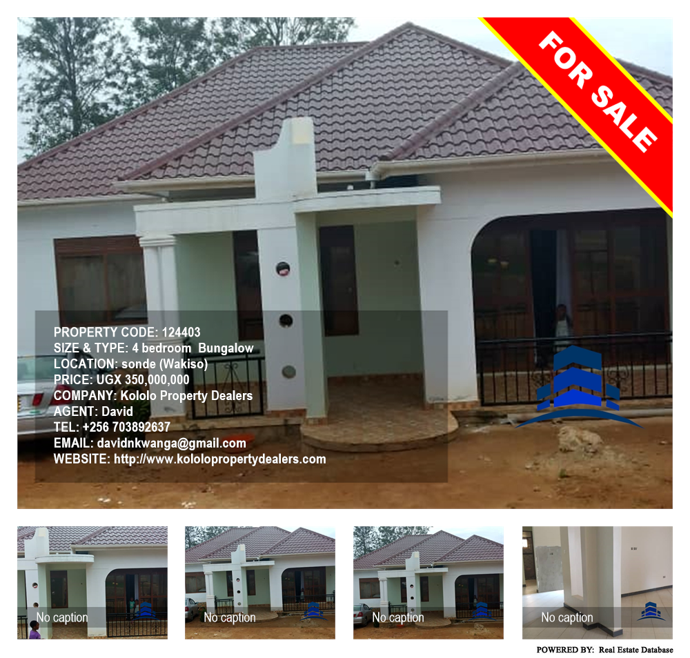 4 bedroom Bungalow  for sale in Sonde Wakiso Uganda, code: 124403