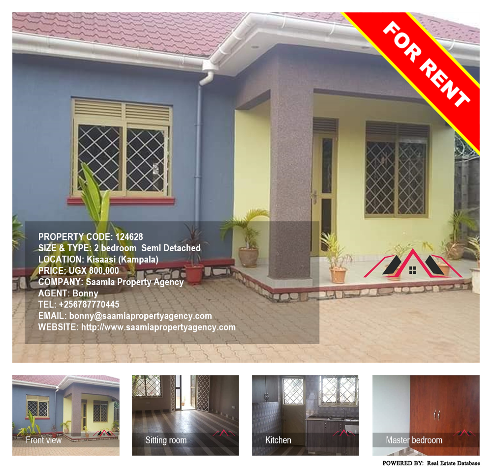 2 bedroom Semi Detached  for rent in Kisaasi Kampala Uganda, code: 124628