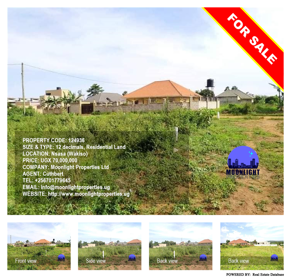 Residential Land  for sale in Nsasa Wakiso Uganda, code: 124936