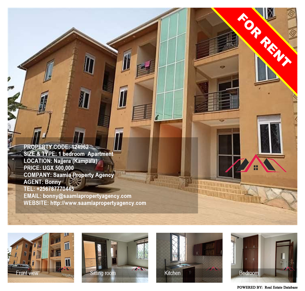 1 bedroom Apartment  for rent in Najjera Kampala Uganda, code: 124962