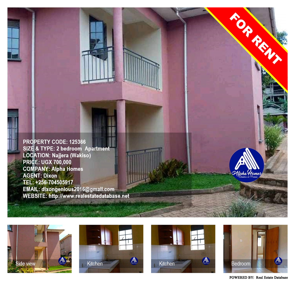 2 bedroom Apartment  for rent in Najjera Wakiso Uganda, code: 125366