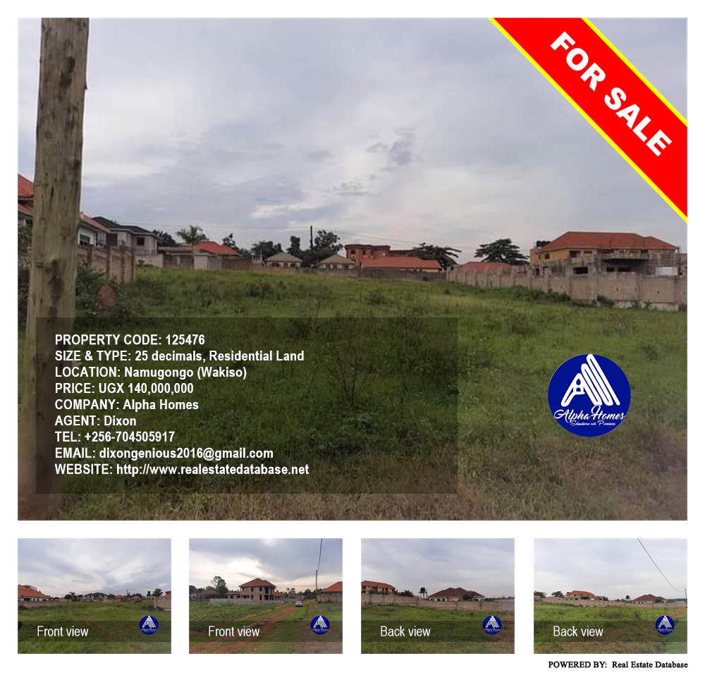 Residential Land  for sale in Namugongo Wakiso Uganda, code: 125476