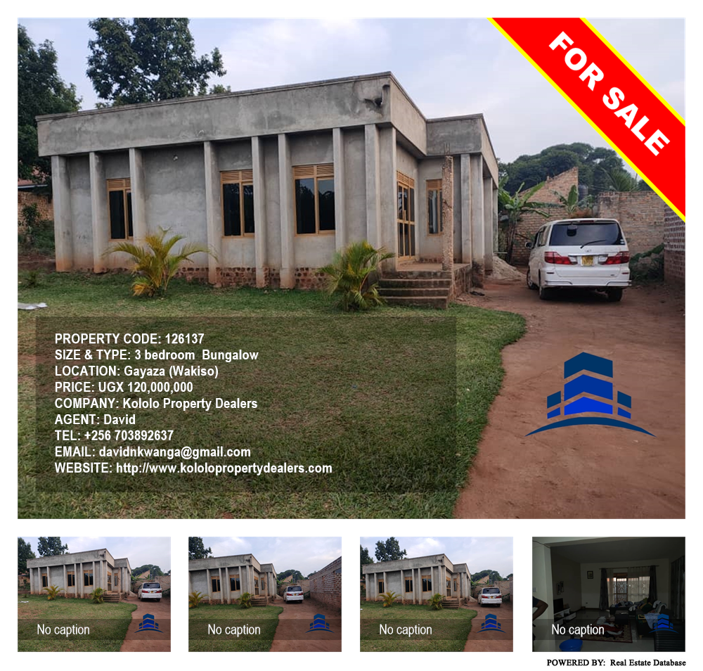 3 bedroom Bungalow  for sale in Gayaza Wakiso Uganda, code: 126137