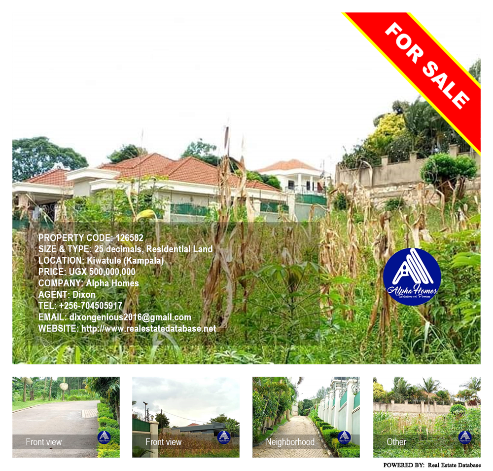 Residential Land  for sale in Kiwaatule Kampala Uganda, code: 126582